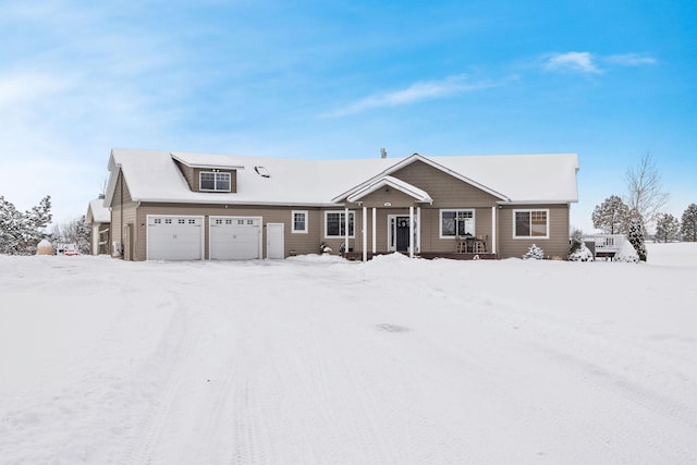 view of front of house featuring a garage