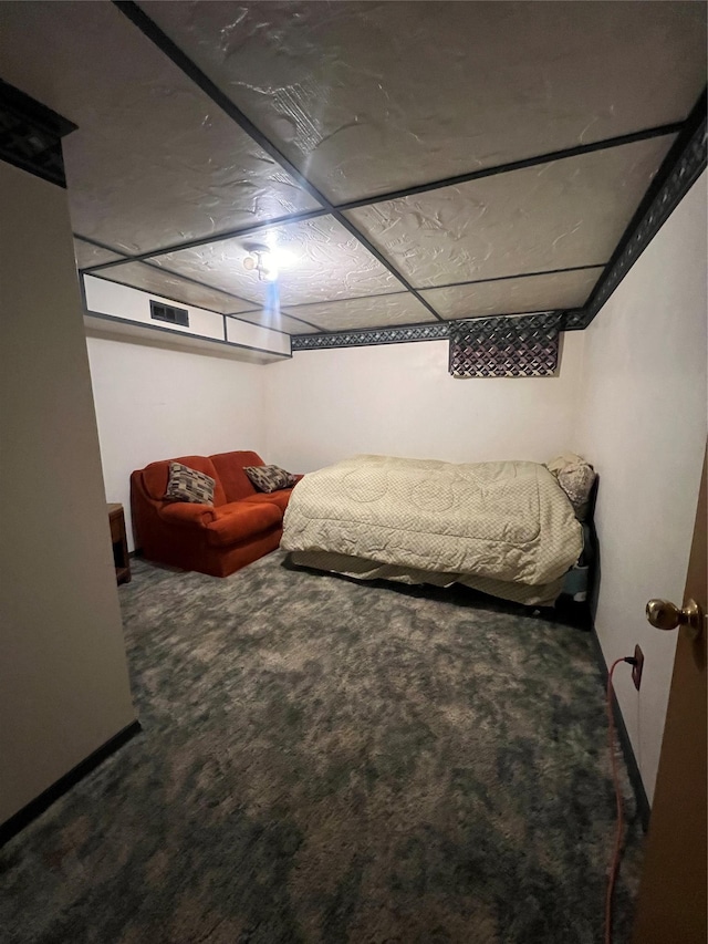 carpeted bedroom with visible vents