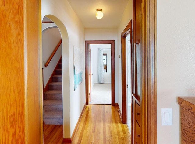 hallway featuring light hardwood / wood-style floors