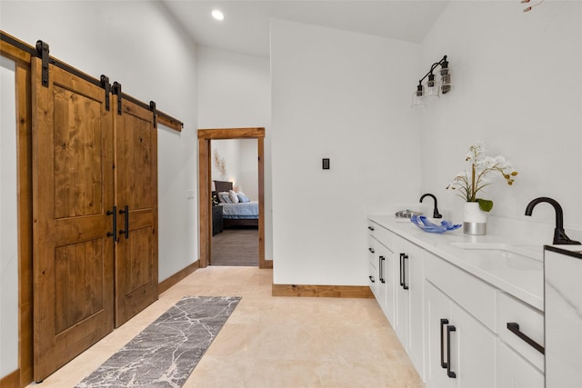 bathroom featuring sink and tile patterned floors