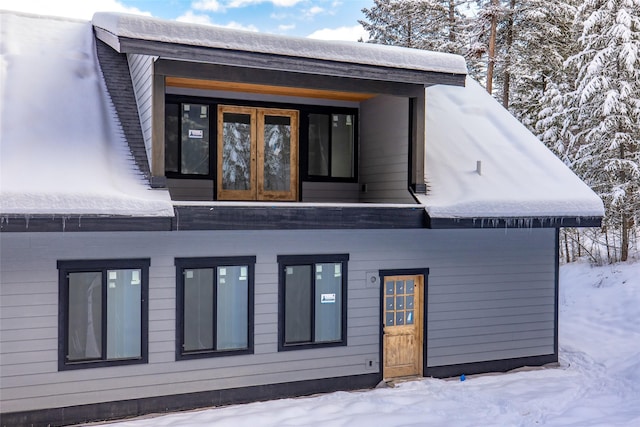 exterior space with french doors