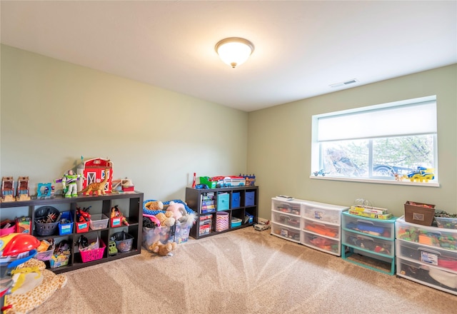 playroom featuring carpet floors