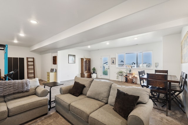 view of carpeted living room