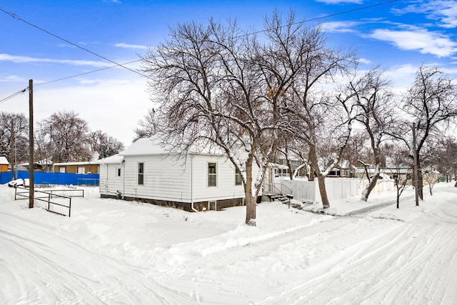 view of snowy yard