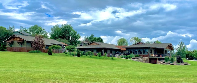 exterior space featuring a yard