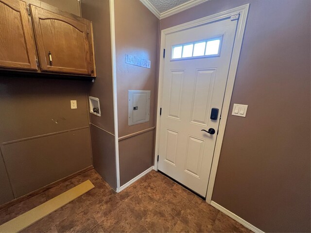 kitchen featuring black fridge, ceiling fan, lofted ceiling, and tile counters