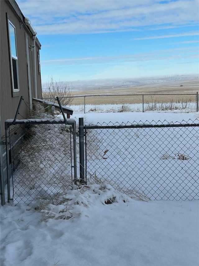 view of snowy yard