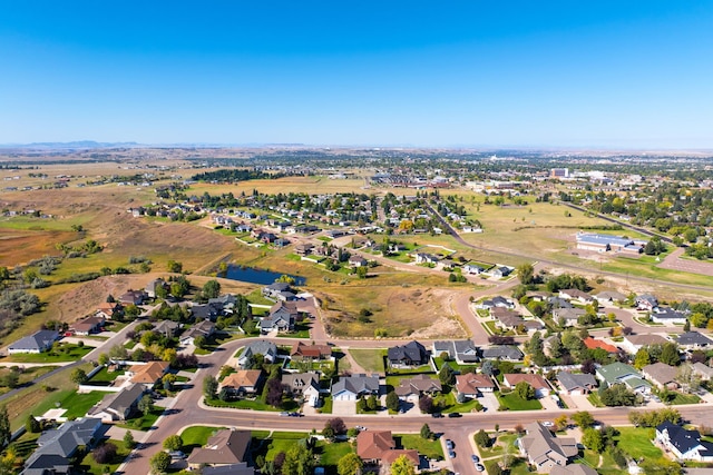 aerial view with a residential view