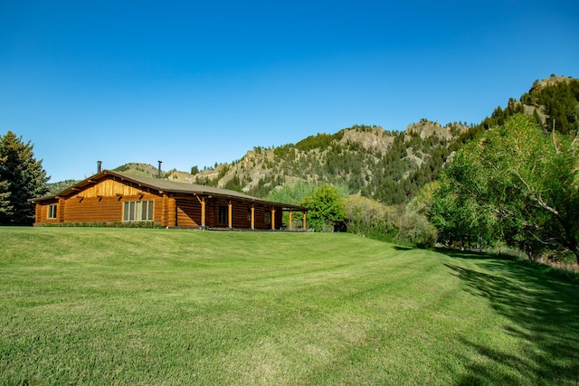 68 River Dr, Cascade, MT 59421 - view of grassy yard with a mountain view