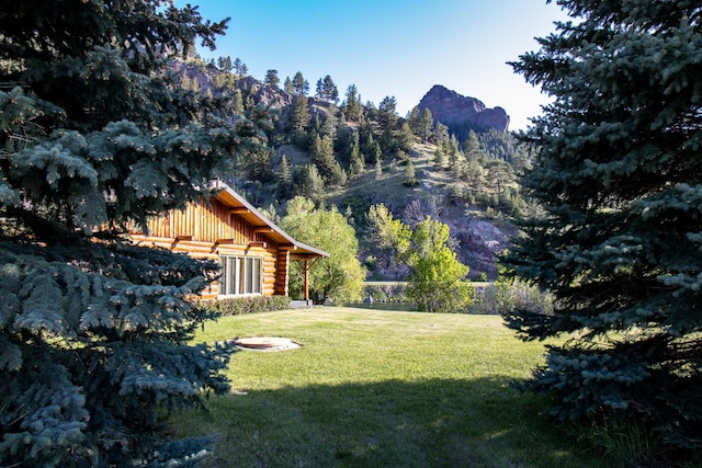 68 River Dr, Cascade, MT 59421 - view of green lawn with a mountain view