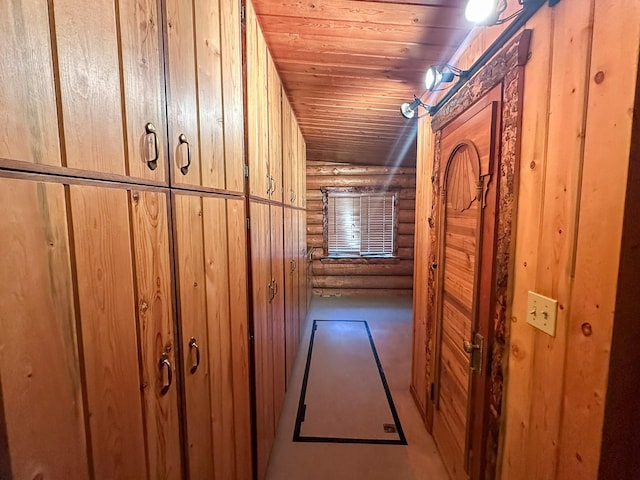 68 River Dr, Cascade, MT 59421 - corridor with log walls
