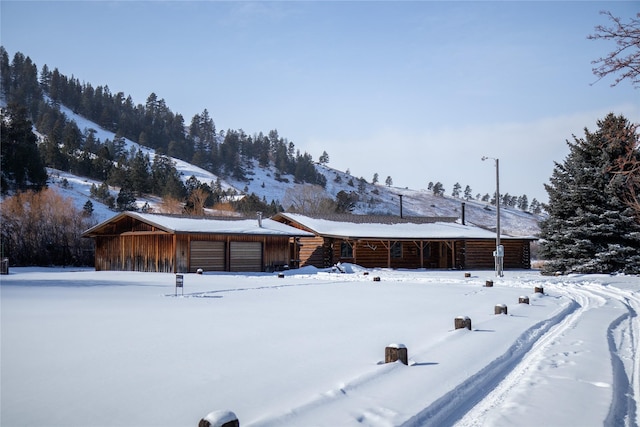 exterior space with a mountain view