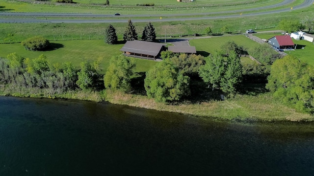 68 River Dr, Cascade, MT 59421 - aerial overview of property's location featuring rural landscape and a large body of water
