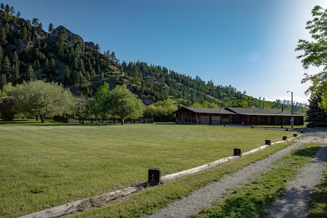 68 River Dr, Cascade, MT 59421 - view of green lawn featuring a mountain view