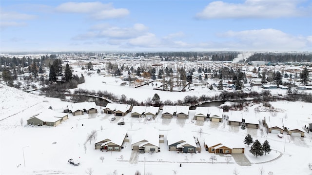 view of snowy aerial view