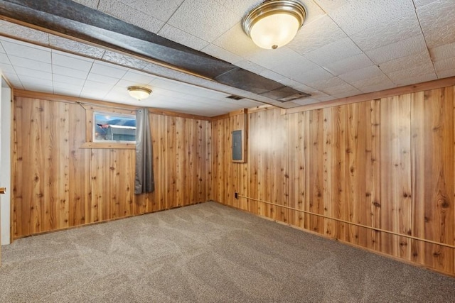 185 Veteran Dr, Columbia Falls, MT 59912 - below grade area featuring wood walls and carpet