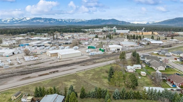 185 Veteran Dr, Columbia Falls, MT 59912 - drone / aerial view with a mountain view
