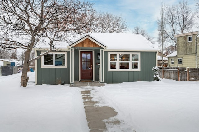 view of bungalow-style home