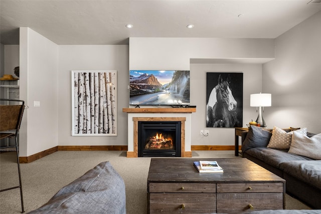 view of carpeted living room