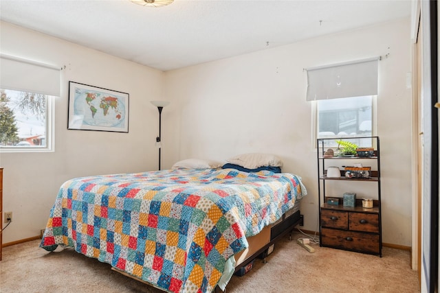 view of carpeted bedroom