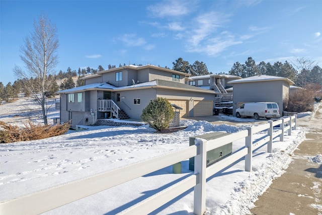 view of front of home featuring a garage