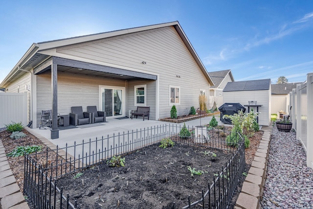 rear view of house with a patio area