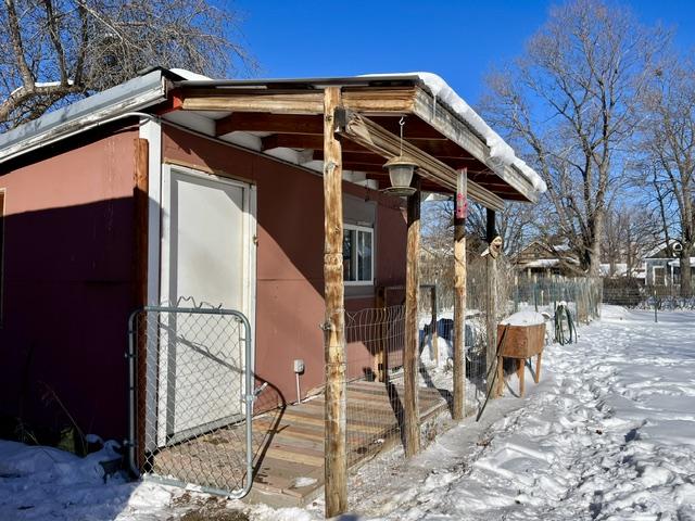 view of snow covered structure