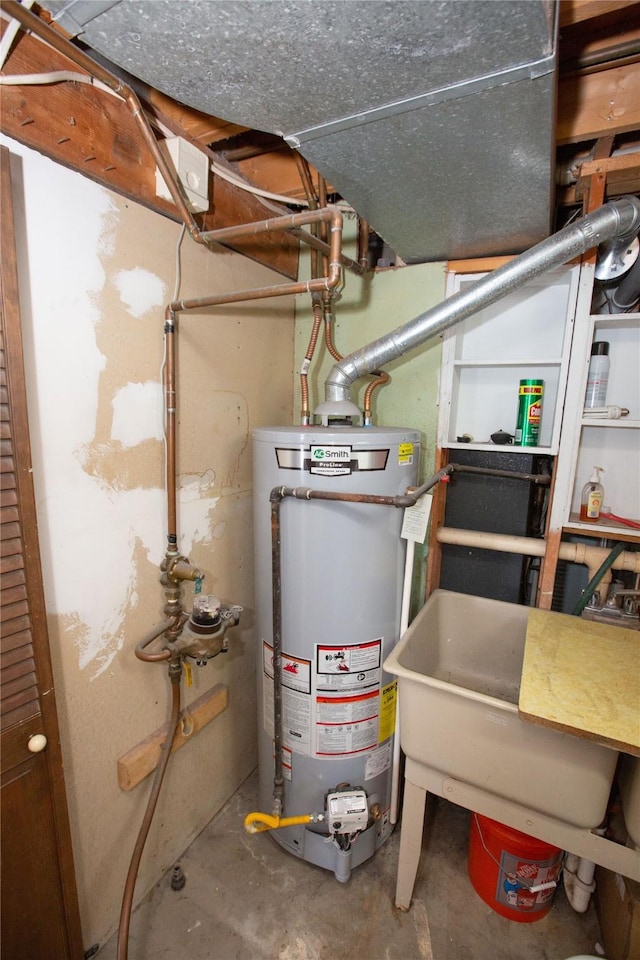 utilities featuring water heater