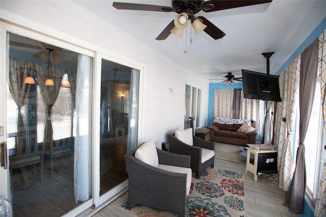 sunroom / solarium with a wealth of natural light