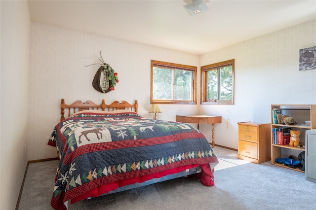 view of carpeted bedroom