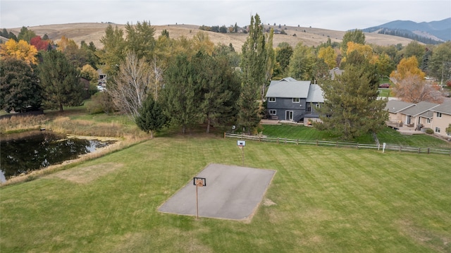 exterior space featuring a mountain view