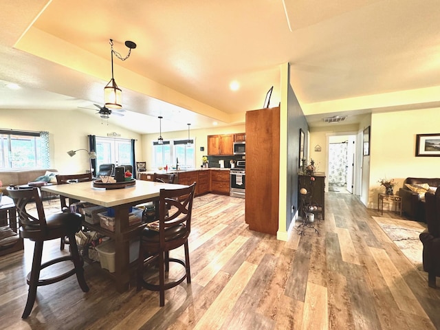 66 Moccasin Ln, Thompson Falls, MT 59873 - dining area with light wood finished floors, healthy amount of natural light, and a ceiling fan