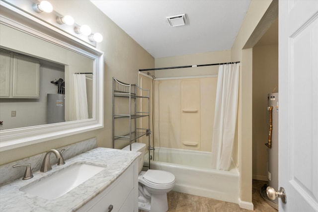 6 Parkway Dr Unit A & B, Kalispell, MT 59901 - bathroom featuring vanity, shower / bathtub combination with curtain, and tile patterned floors