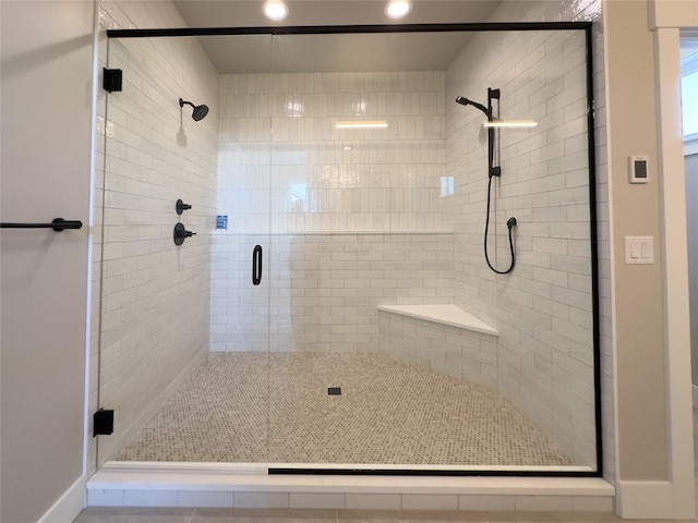 bathroom with walk in shower