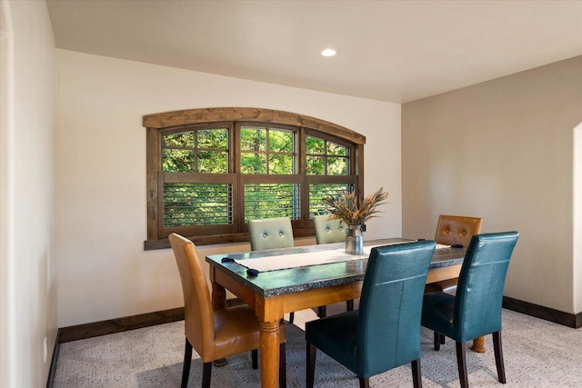 view of dining room