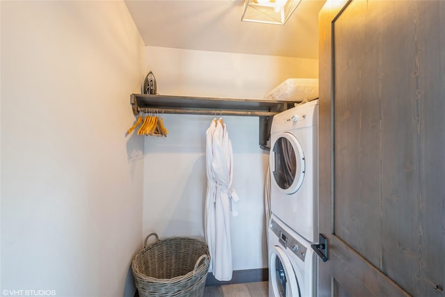 76 Rusty Iron Way, Eureka, MT 59917 - laundry room with stacked washer / dryer