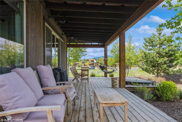76 Rusty Iron Way, Eureka, MT 59917 - view of wooden terrace