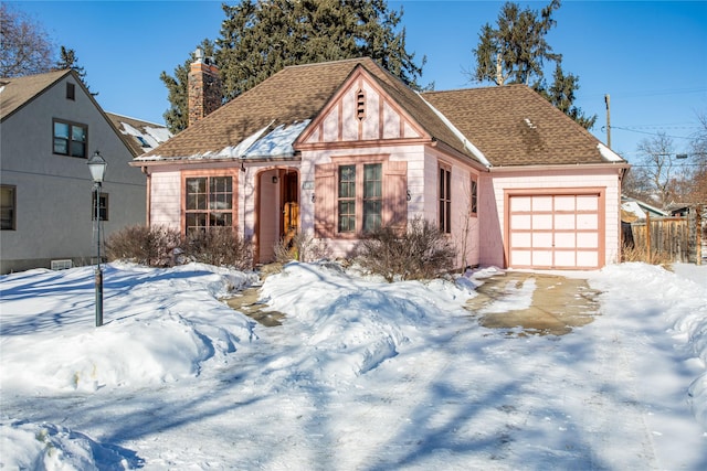 view of front facade featuring a garage