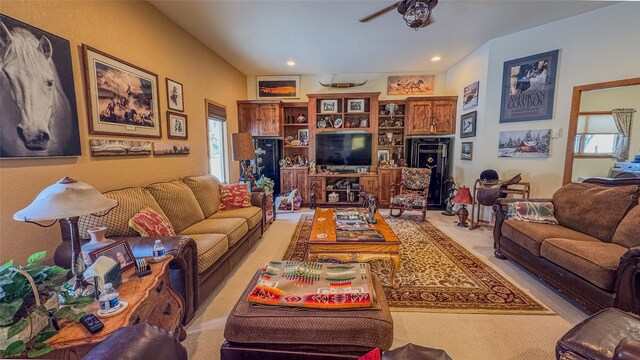 6809 N Montana Ave, Helena, MT 59602 - living room with plenty of natural light, ceiling fan, recessed lighting, and light colored carpet