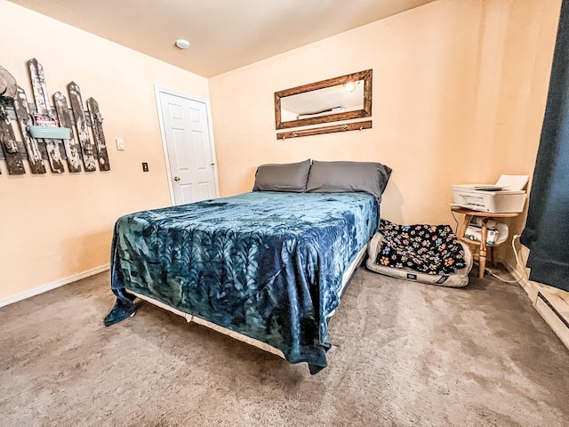 bedroom featuring carpet