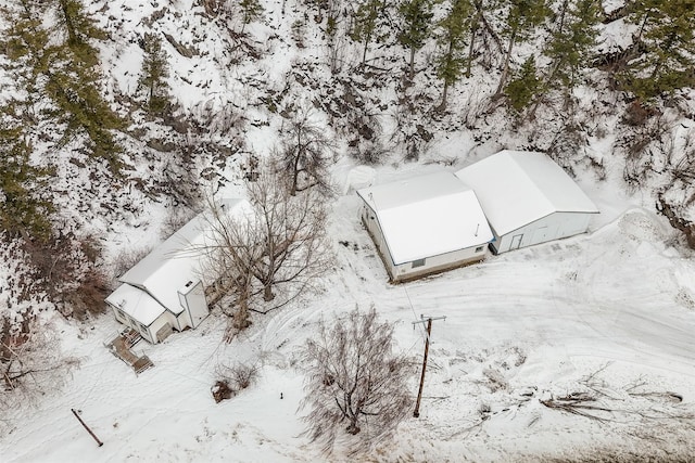 view of snowy aerial view