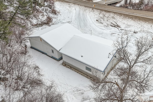 view of snowy aerial view