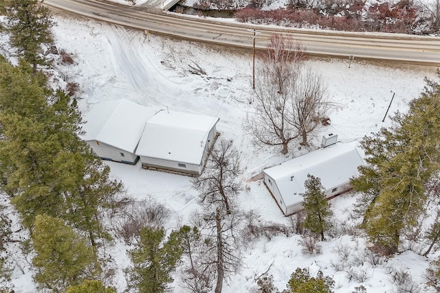 view of snowy aerial view