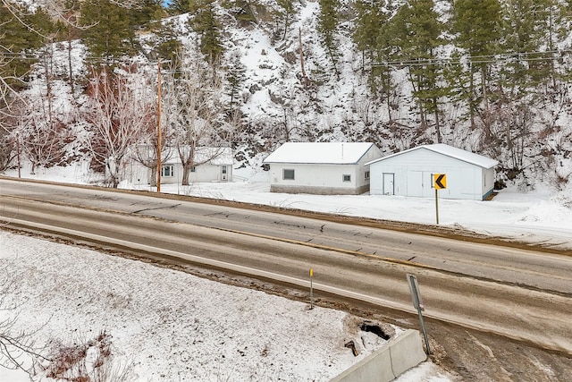 view of snowy yard