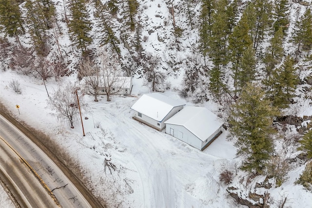 view of snowy aerial view