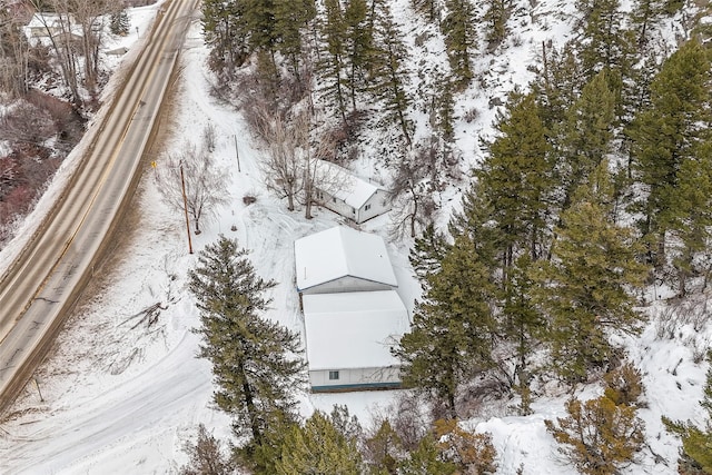 view of snowy aerial view