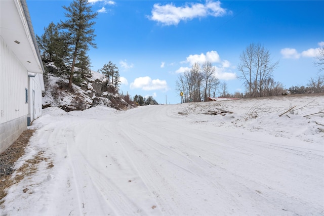 view of snowy yard