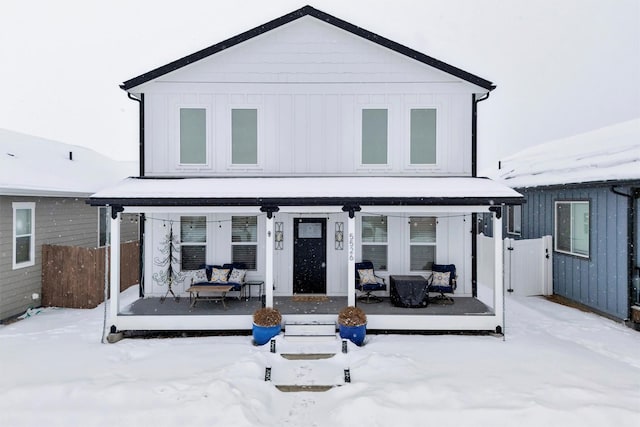 view of front of house with covered porch