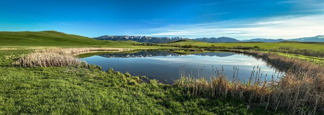 view of water feature with a mountain view