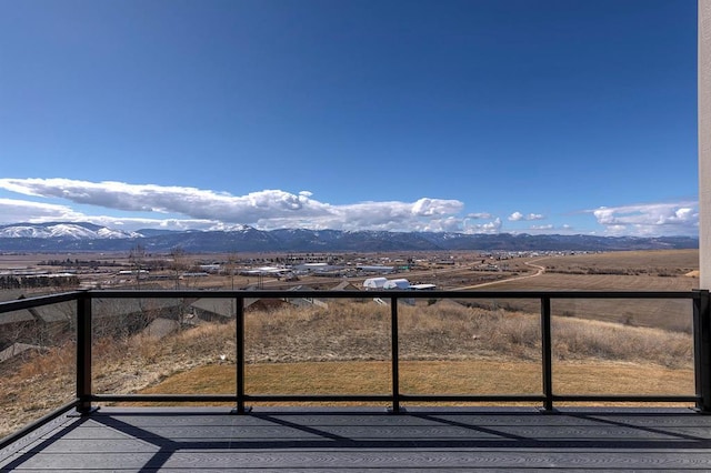 balcony with a mountain view